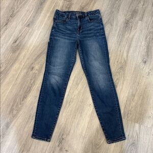 American Eagle Outfitters Curvy Hi-Rise Blue Jeggings size 6
